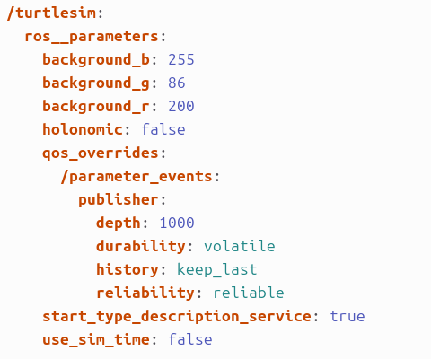 ROS2 param dump yaml file1